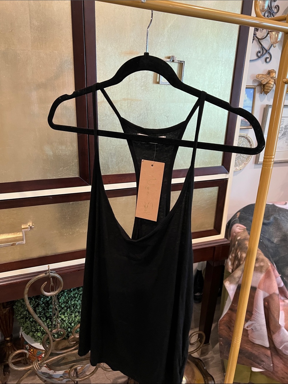 Niyama Sol Black Racerback Tank Dress